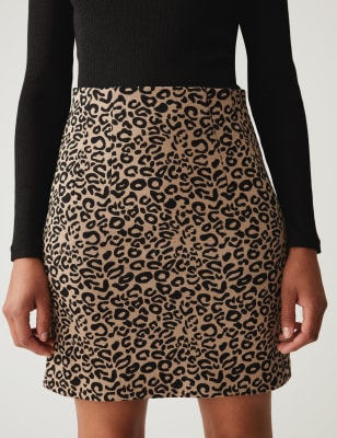 leopard print skirt marks and spencer