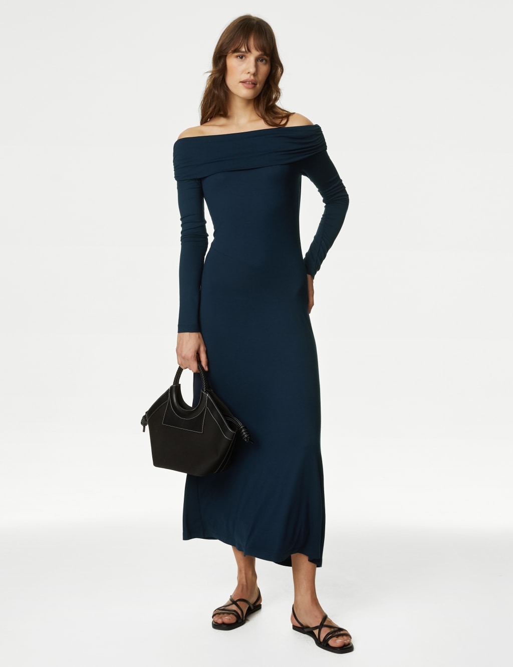 Jersey Bardot Midaxi Column Dress 3 of 5