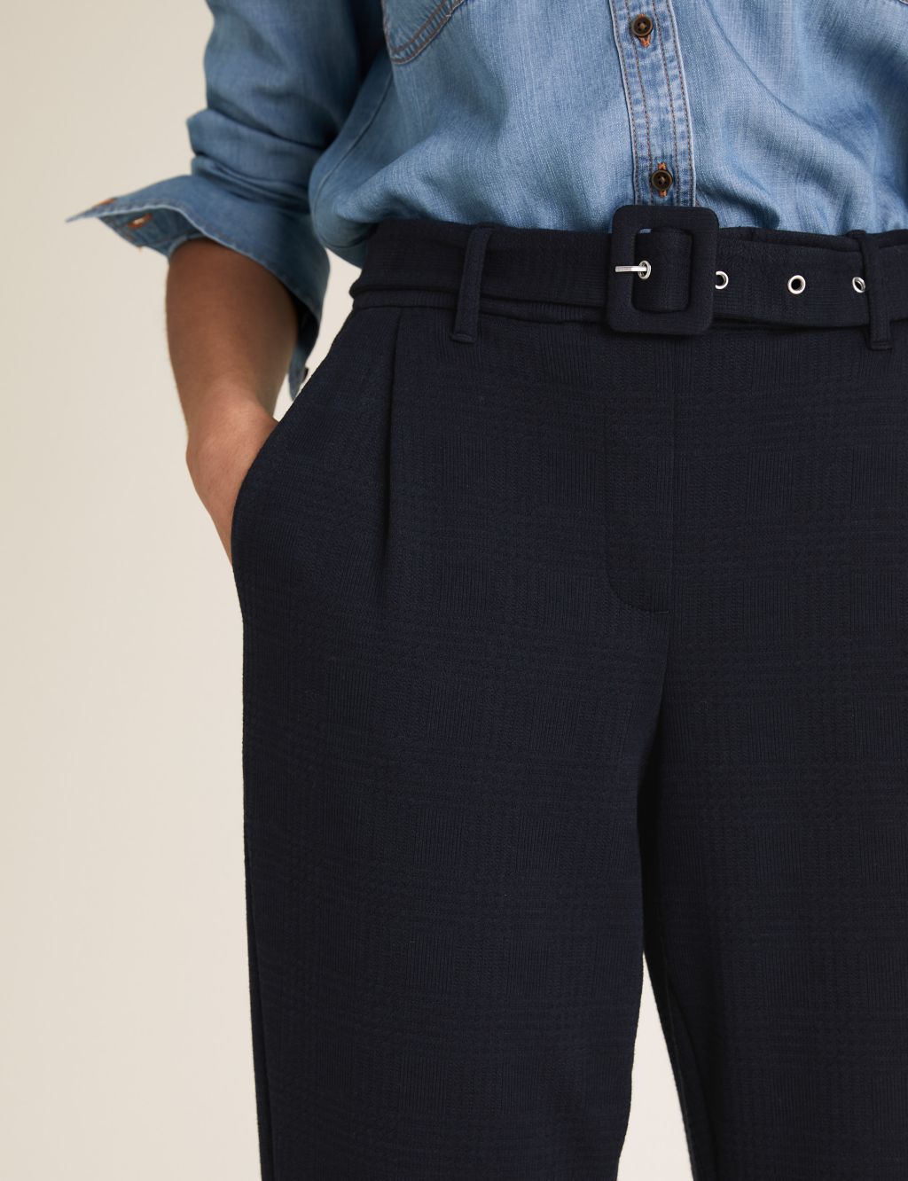 Jersey Belted Tapered Trousers | M&S Collection | M&S