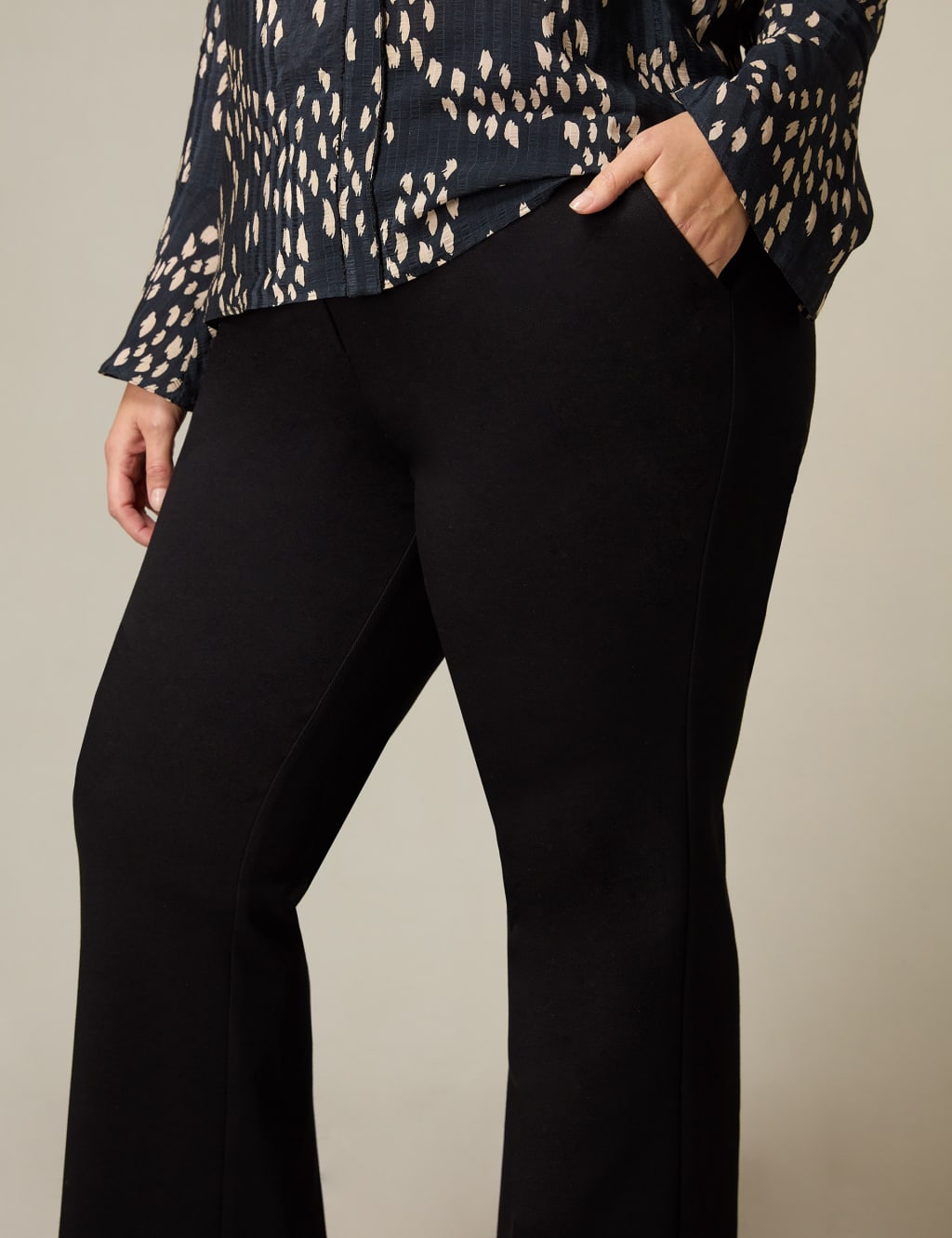 Jersey Bootcut Trousers Live Unlimited London M&S