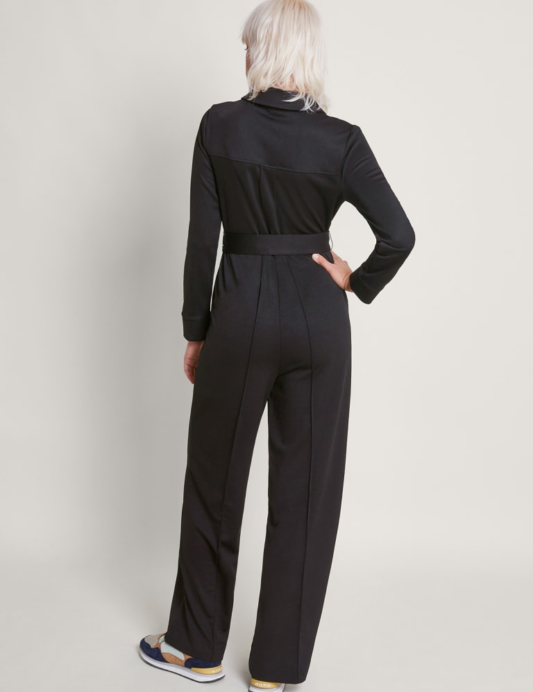 Jersey long sales sleeve jumpsuit