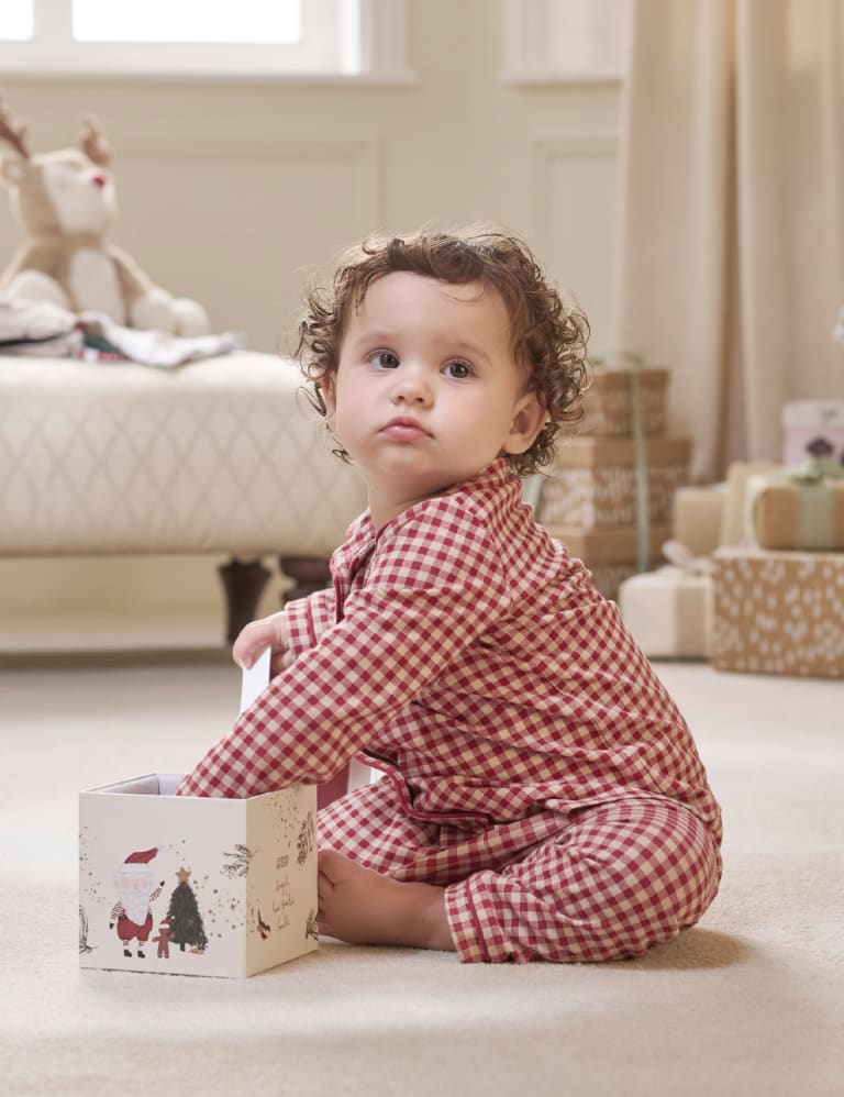 Jersey Check Christmas Pyjamas 6 Mths 3 Yrs Mamas Papas M S