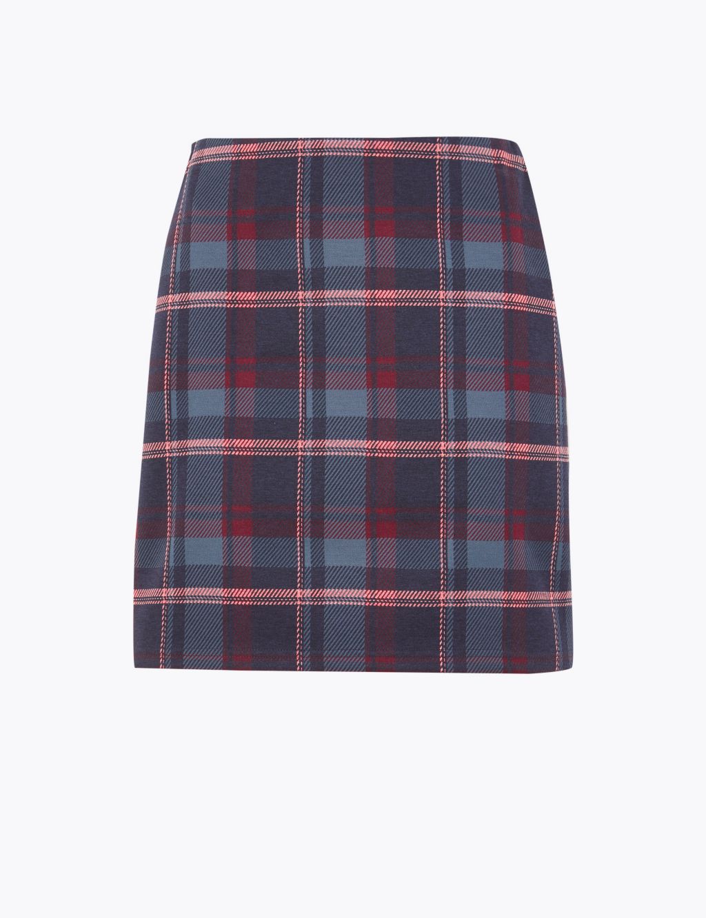 Jersey Checked Pencil Mini Skirt 1 of 4