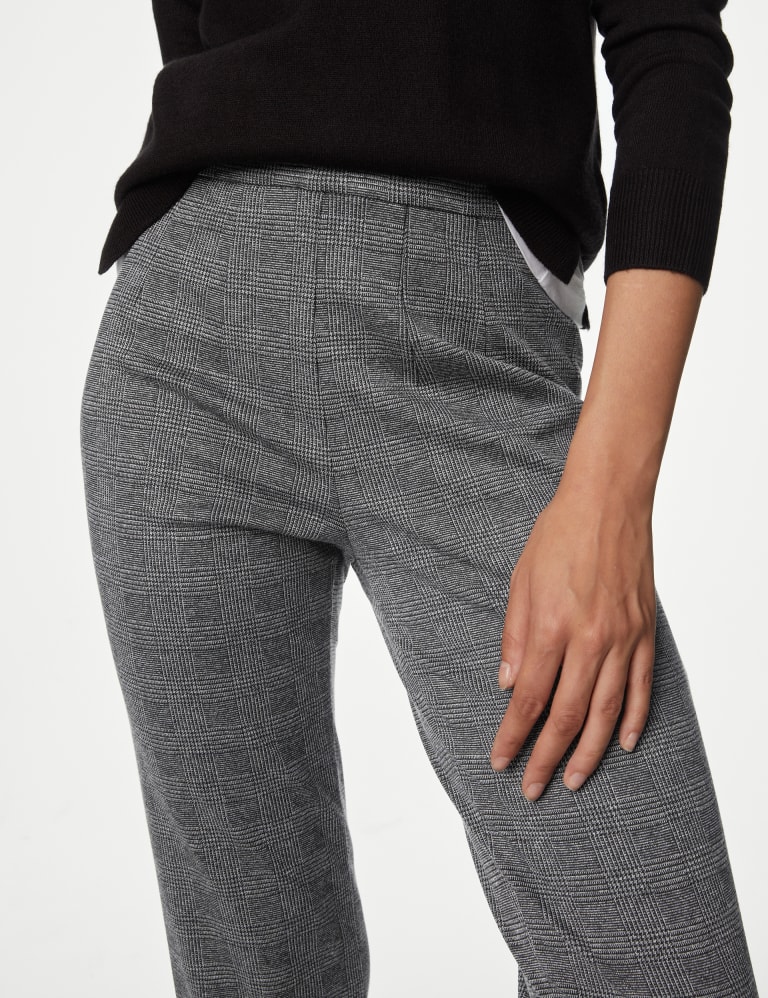 Velour Elasticated Waist Straight Leg Trousers, M&S Collection