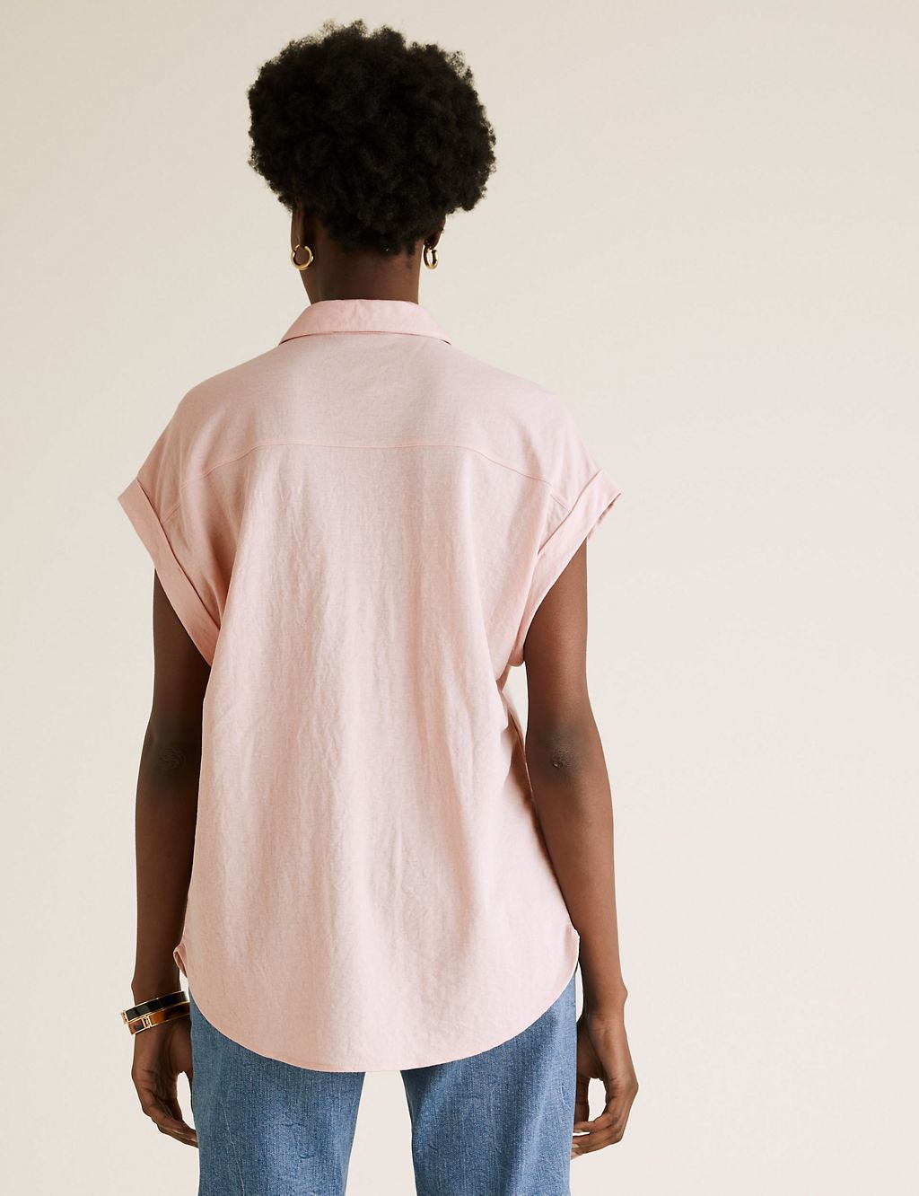 Jersey Collared Relaxed Short Sleeve Shirt 5 of 5