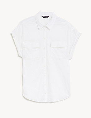 Jersey Collared Shirt Image 2 of 5