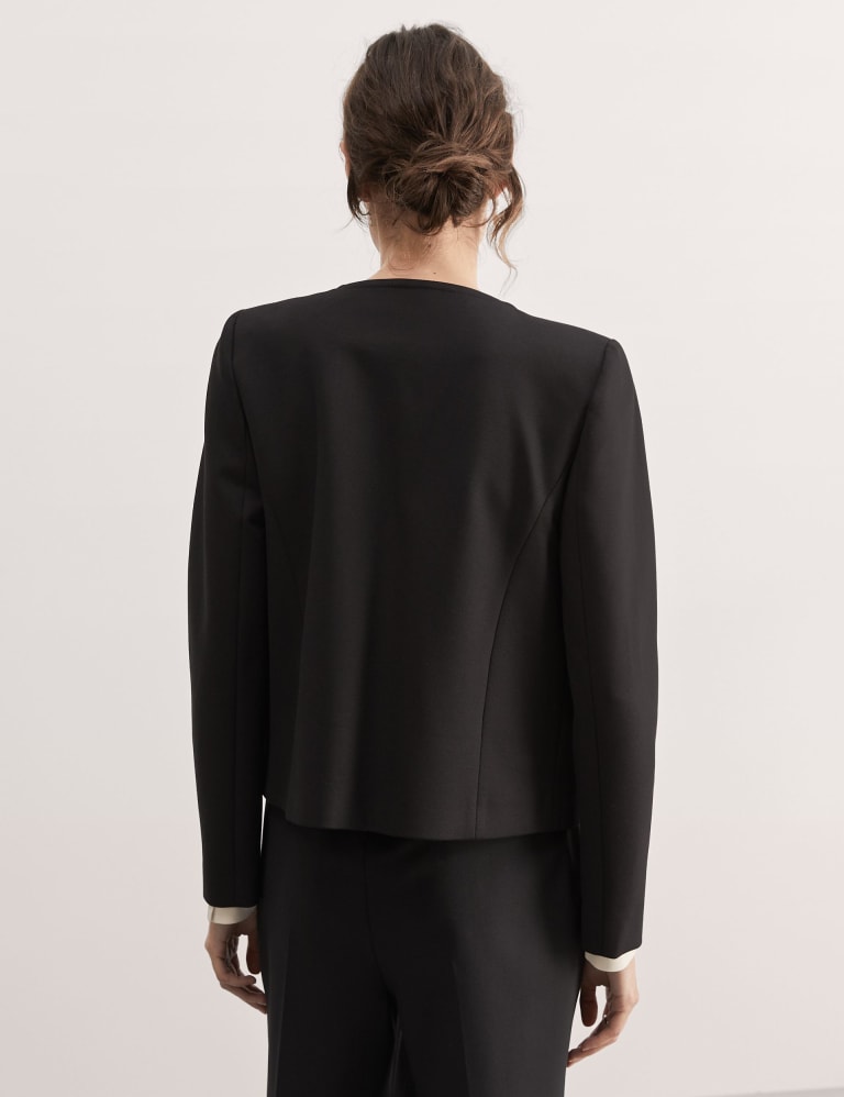 Jaeger collarless coat new arrivals