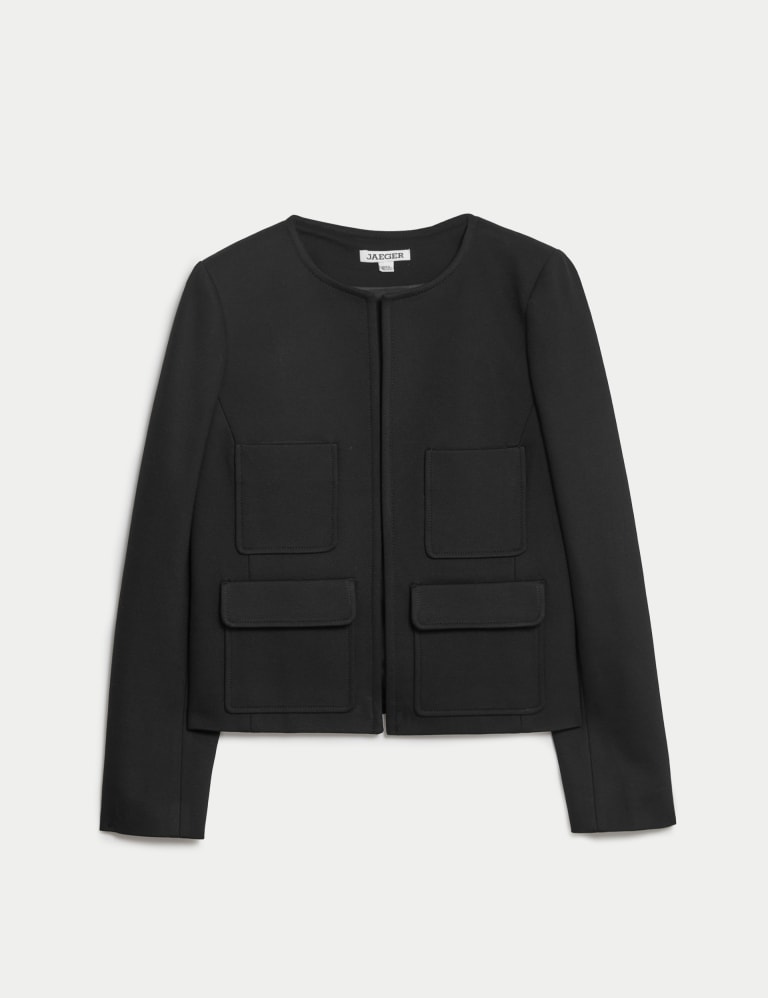 Jersey Collarless Jacket