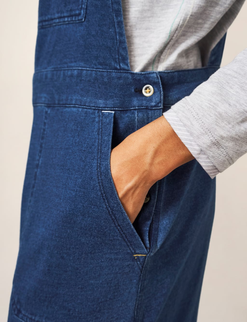 Jersey Cropped Dungarees White Stuff M&S