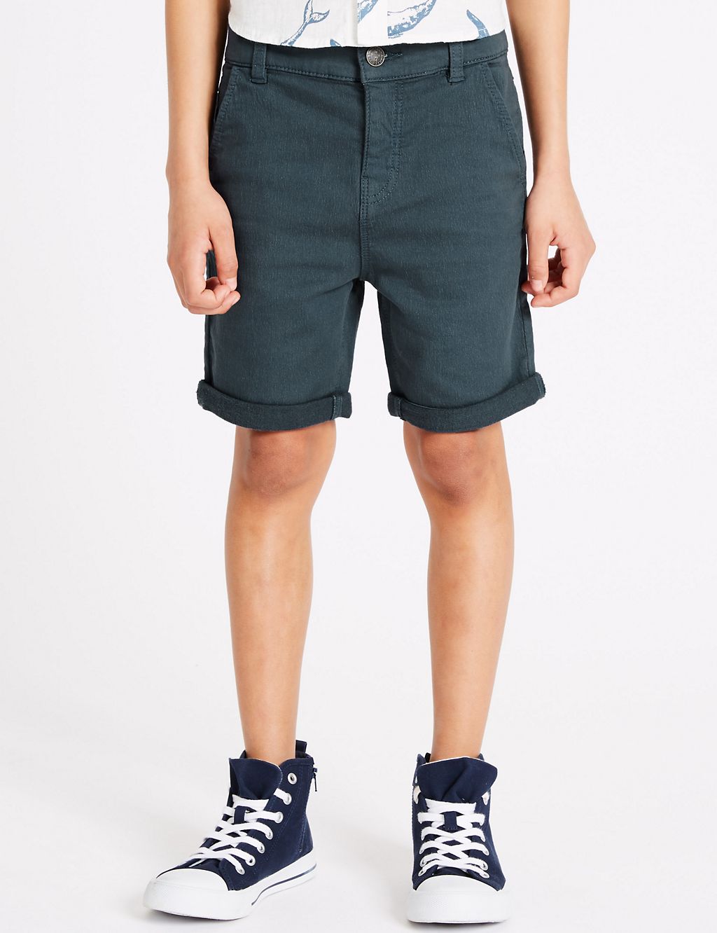 Jersey Denim Shorts (3-16 Years) 1 of 3