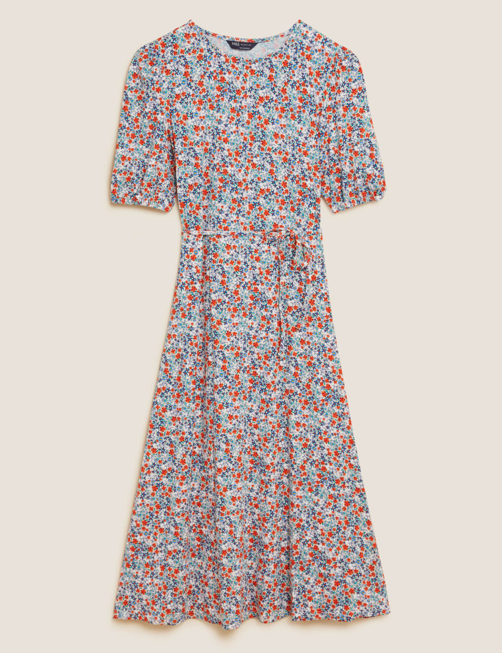 Jersey Ditsy Floral Midi Tea Dress M&S Collection M&S