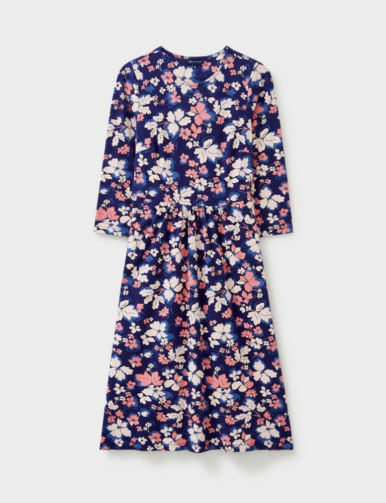 Jersey Ditsy Floral Midi Waisted Dress | Crew Clothing | M&S