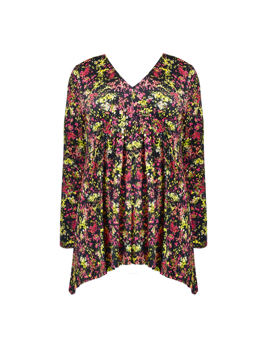 Jersey Ditsy Floral Top | Live Unlimited London | M&S