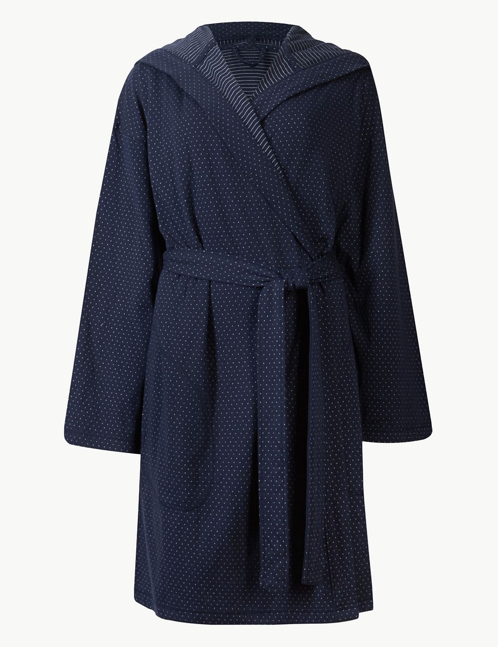 Jersey Double Sided Hooded Dressing Gown 1 of 7