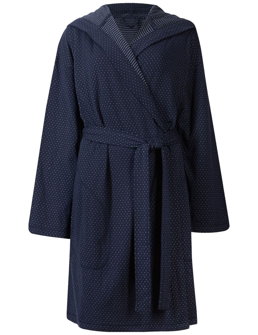 Jersey Double Sided Hooded Dressing Gown 4 of 7