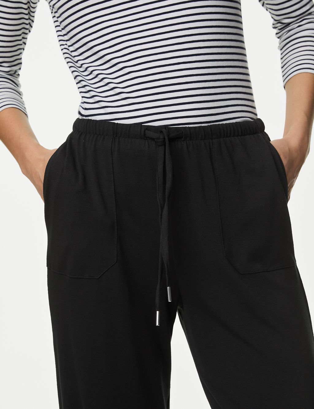 Jersey Drawstring Tapered Trousers 1 of 4