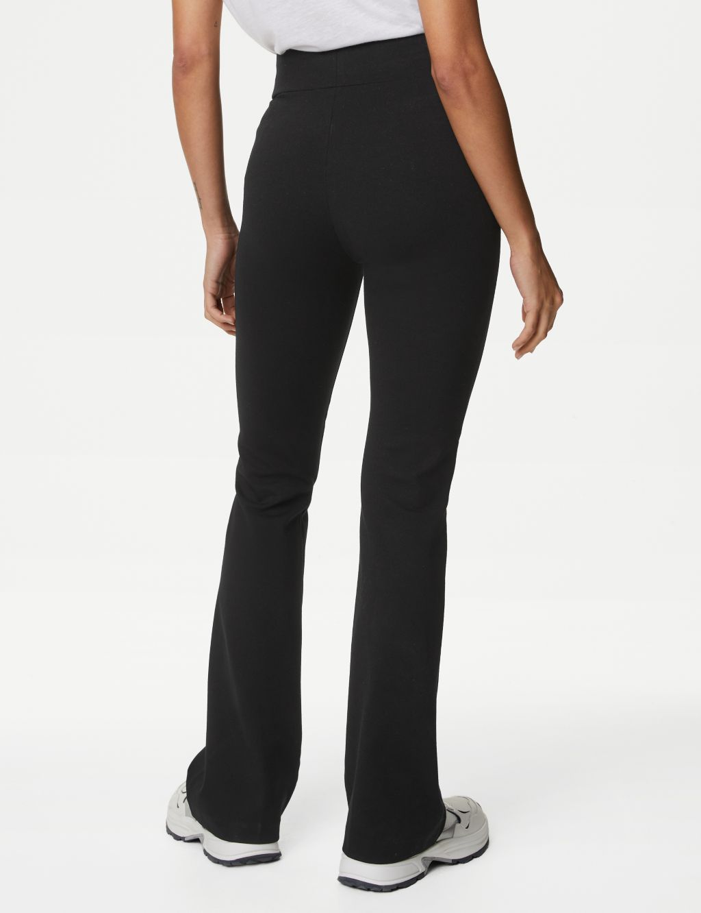 Jersey Elasticated Waist Flared Trousers | M&S Collection | M&S