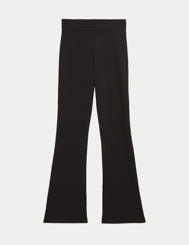Jersey Elasticated Waist Flared Trousers 3 of 6