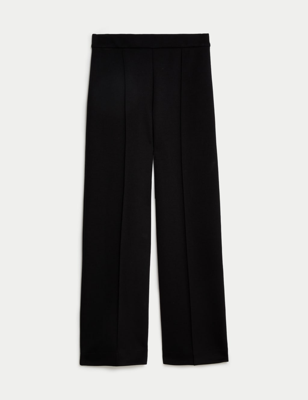 Navy jersey wide leg trousers outlet