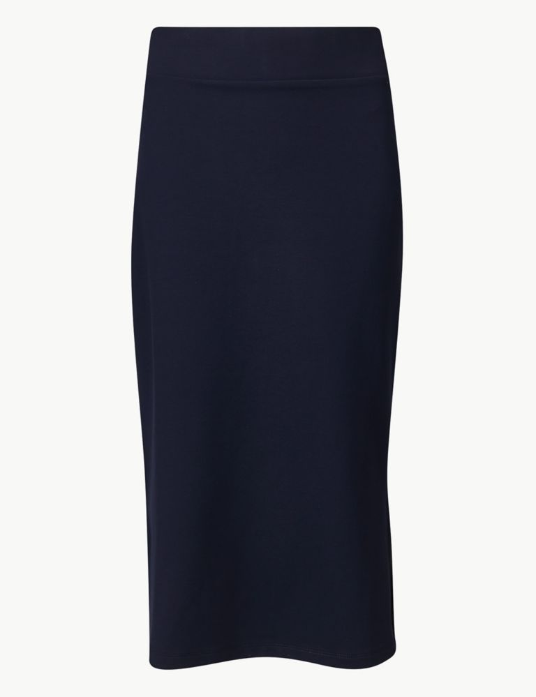 Jersey Fit & Flare Midi Skirt 2 of 4