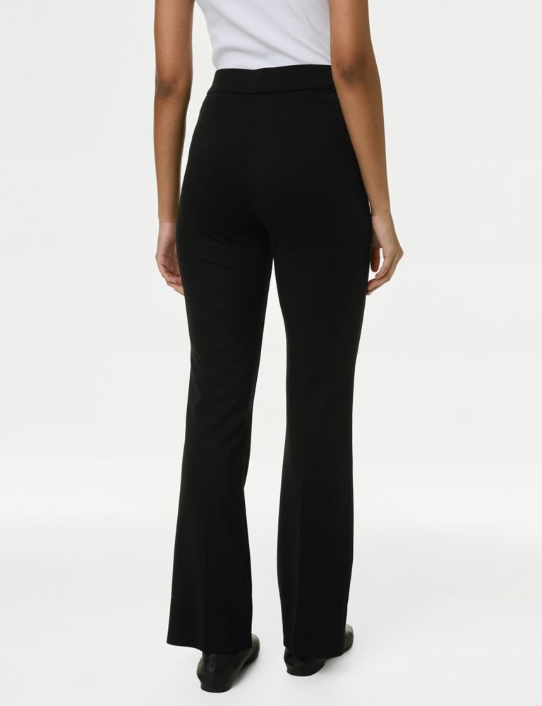 OYSHO HIGH-RISE COMFORT FLARE - Trousers - black - Zalando.de