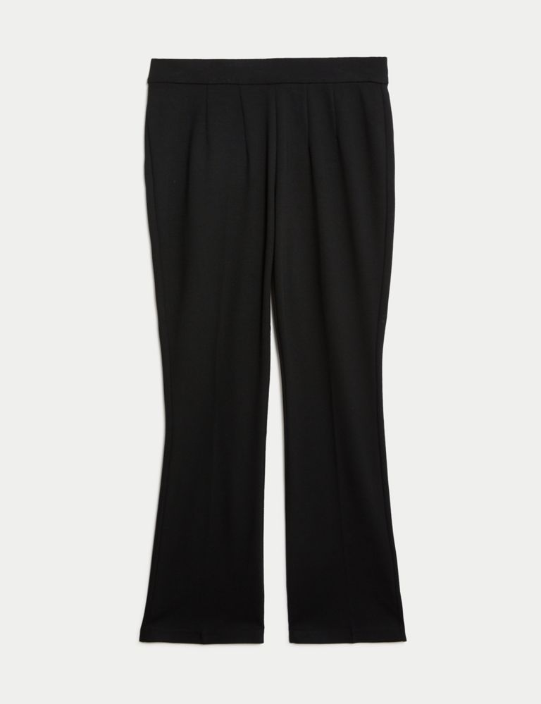 Designer Jersey Flared Black Trousers