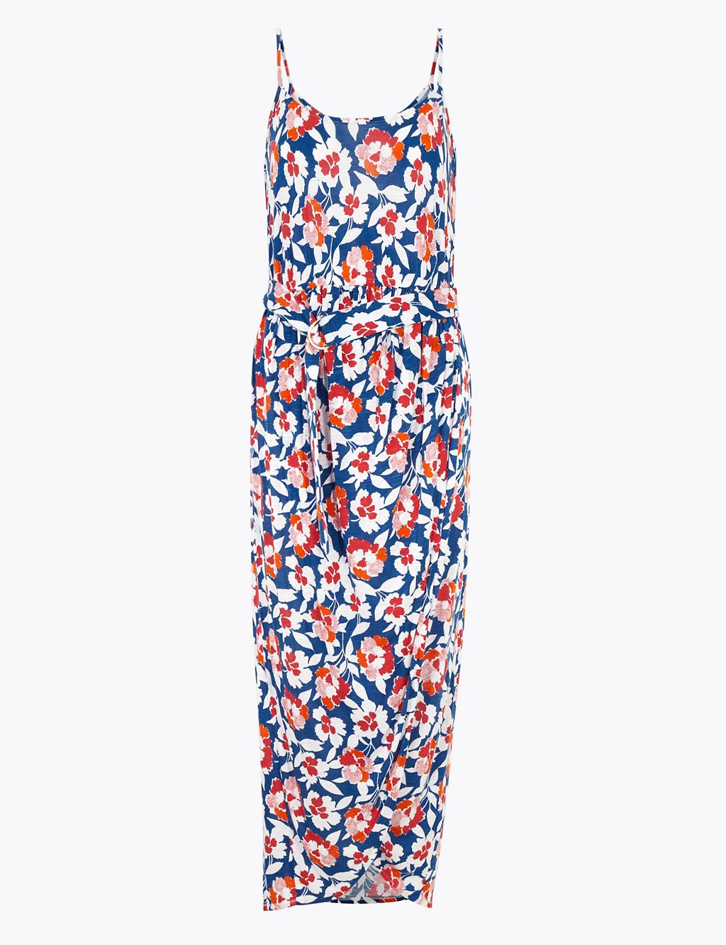 Jersey Floral Belted Maxi Beach Dress 1 of 1