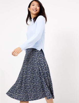 Midi floral outlet circle skirt