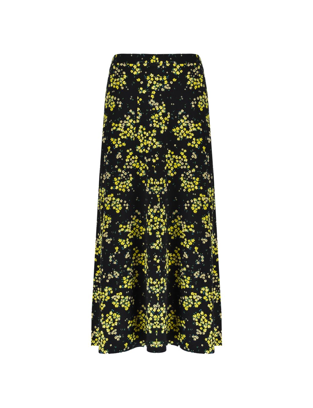 Jersey Floral Midaxi A-Line Skirt 1 of 7
