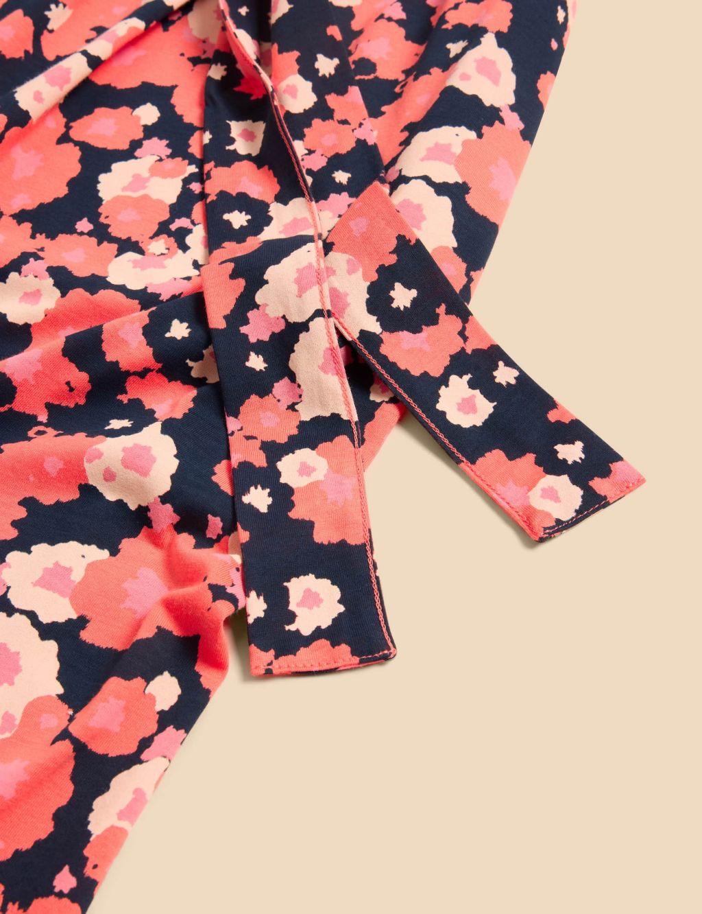 Jersey Floral Midi Shirt Dress 6 of 6
