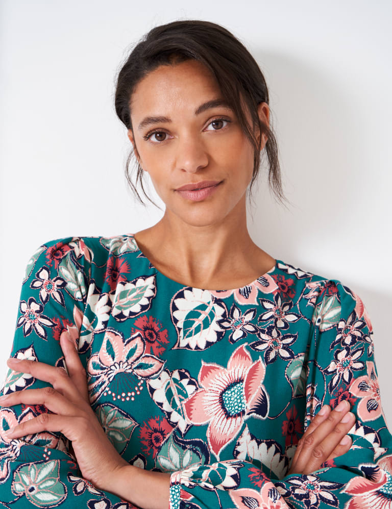 Jersey Floral Midi Tea Dress 4 of 6