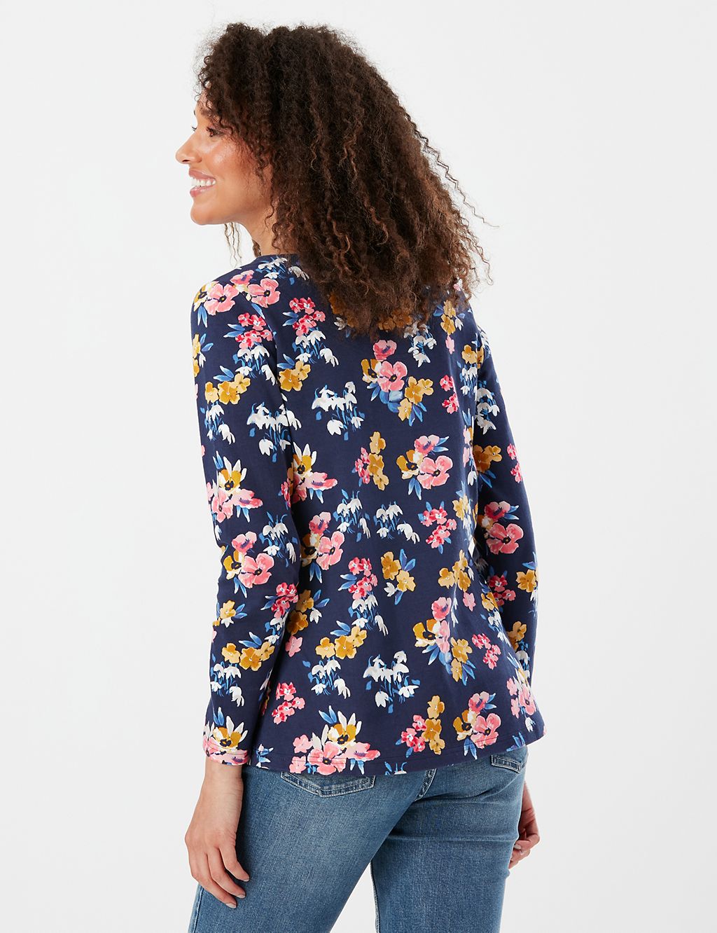 Jersey Floral Scoop Neck Relaxed Top 2 of 5