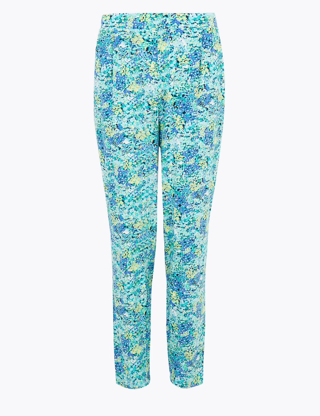 Jersey Floral Tapered Ankle Grazer Trousers 1 of 5