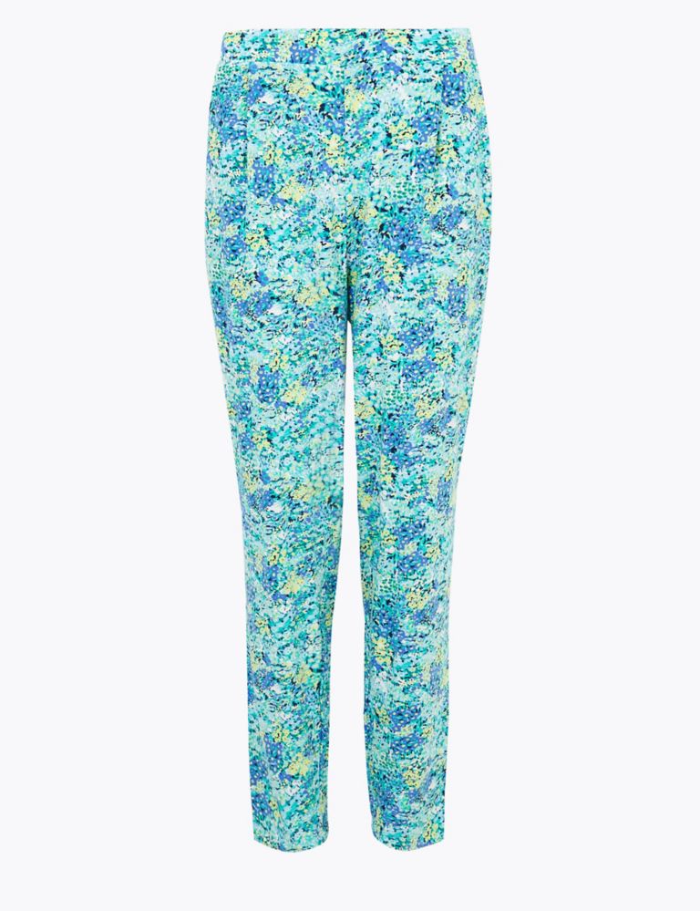 Jersey Floral Tapered Ankle Grazer Trousers 2 of 5