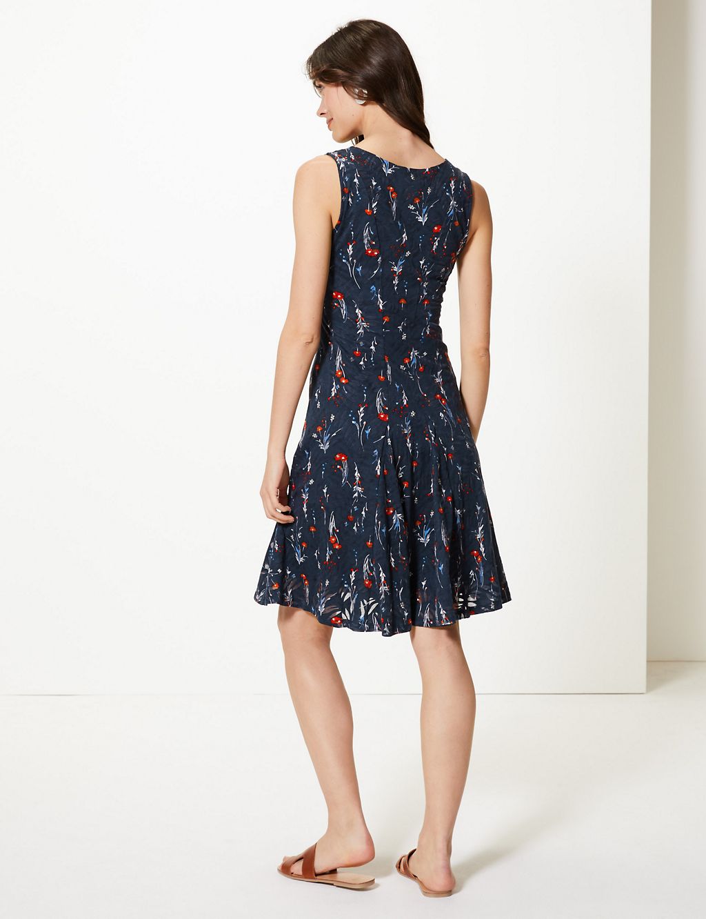 Jersey Floral Waisted Dress 4 of 4