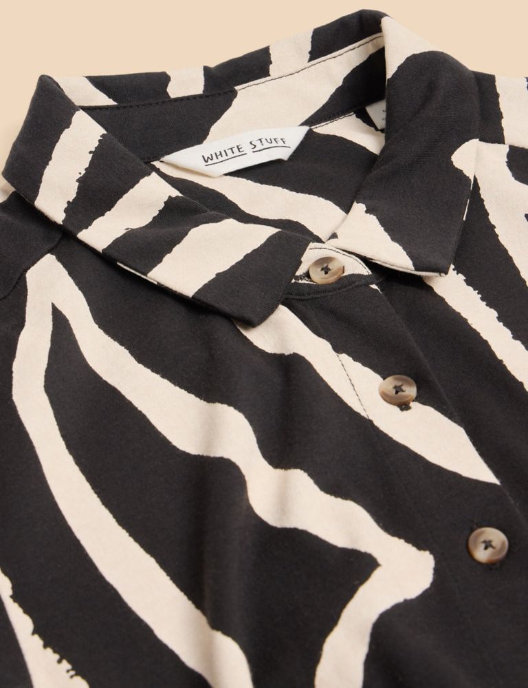 Jersey Geometric Midi Shirt Dress 6 of 6