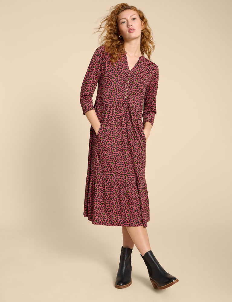 Heart print tea deals dress