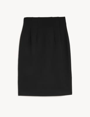 Midi length shop pencil black skirt