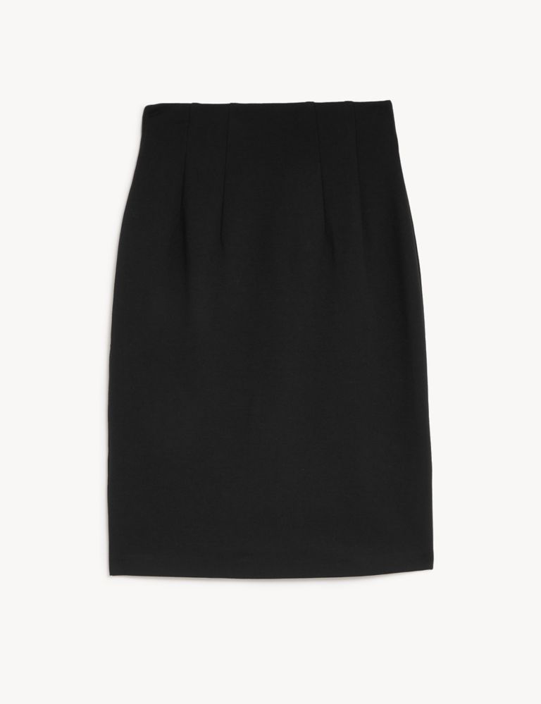 Jersey Knee Length Pencil Skirt 2 of 5