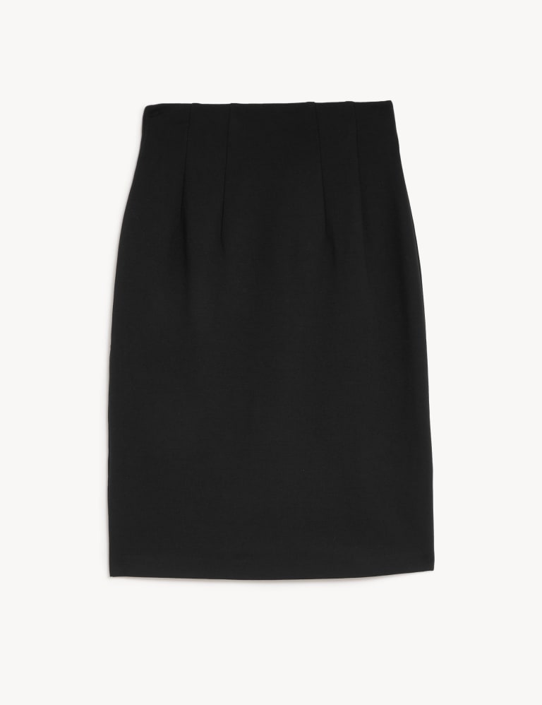 High-waisted office short a-waisted skirt in black with pants in - Black  skirt spread to school shirt