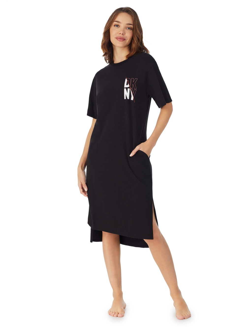 Black jersey nightdress best sale