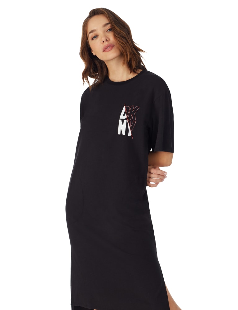 Jersey Logo Midi Nightdress DKNY M S