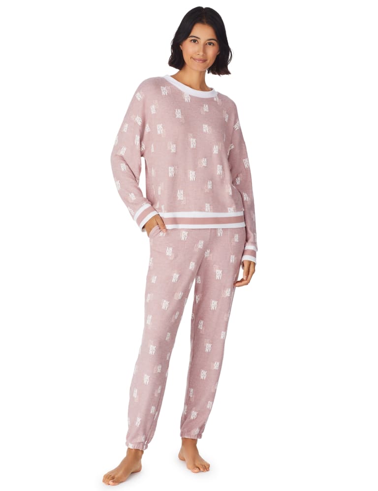 Jersey Logo Print Lounge Set DKNY M S