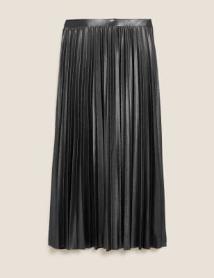 Metallic pleated 2025 skirt m&s