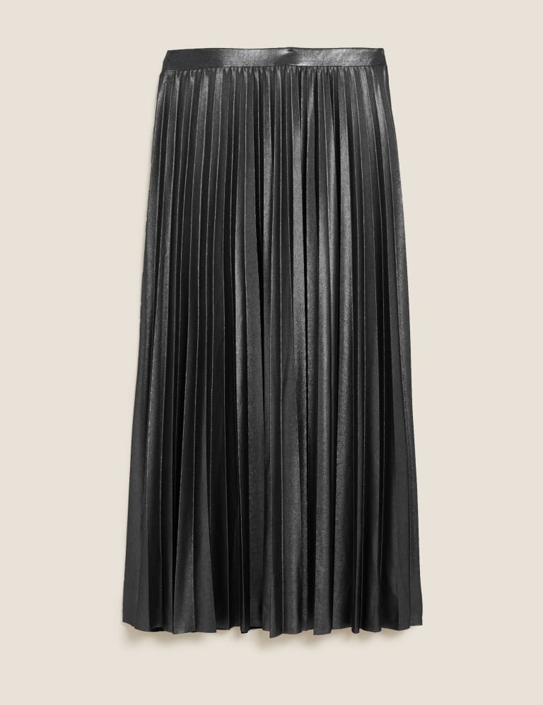 Gold pleated skirt top marks and spencer