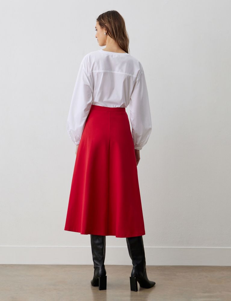 Jersey Midi A-Line Skirt 3 of 5