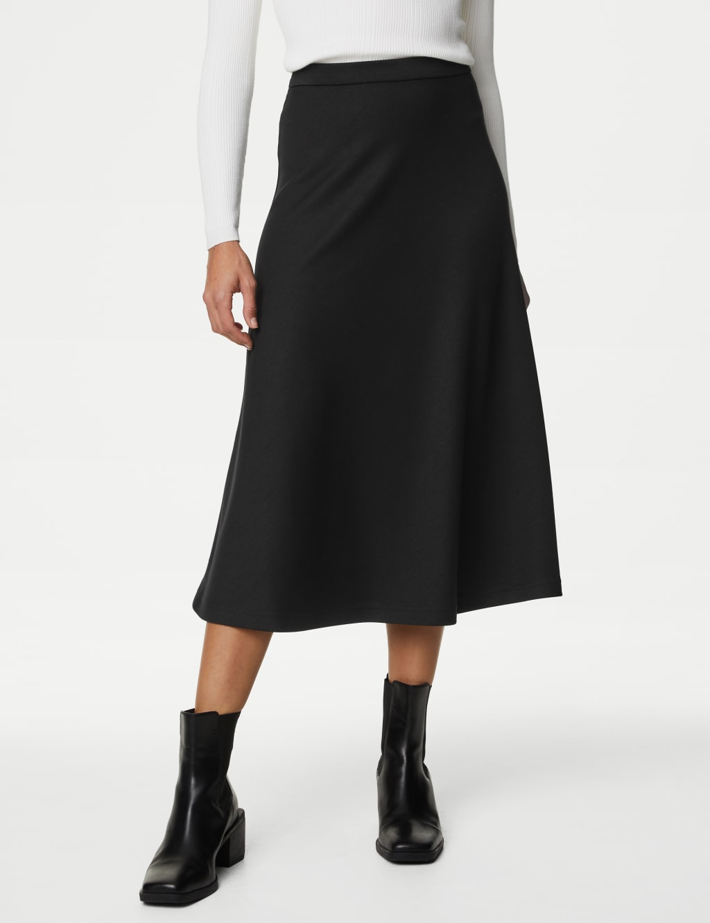 Jersey Midi Circle Skirt M&S Collection M&S