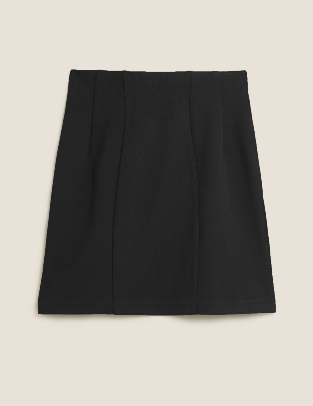Short black jersey skirt cheap