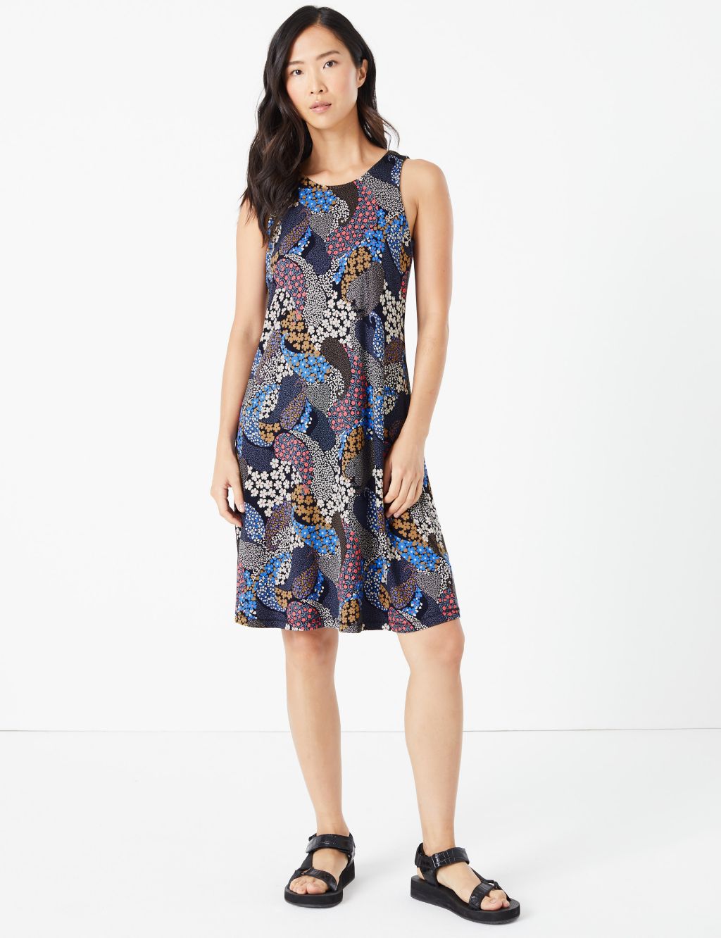 Jersey Paisley Printed Swing Dress | M&S Collection | M&S