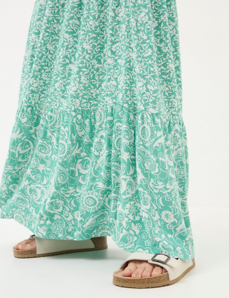 Jersey Paisley V-Neck Tiered Maxi Dress 5 of 6